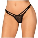 Obsessive Chemeris Thong Black – Zboží Mobilmania