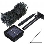 SOLAR 100 12 Solární světelný řetěz čistá bílá 100LED 12 Metrů – Hledejceny.cz