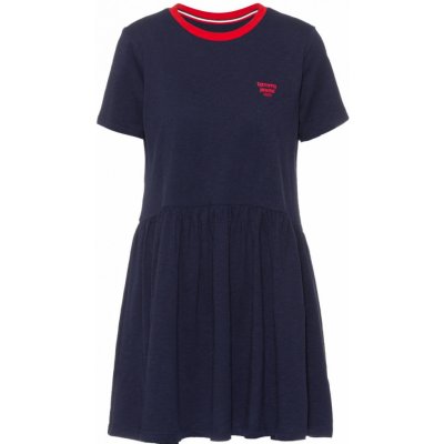 Tommy Hilfiger Tommy Jeans Contrast binding tee dress tmavě modrá – Zbozi.Blesk.cz