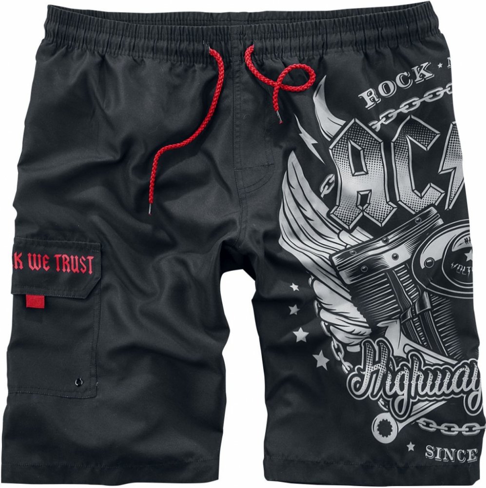 AC/DC EMP Signature Collection černé plavecké šortky | Srovnanicen.cz