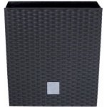 Prosperplast RATO LOW Květináč 17x17x17 cm ratan antracit – Zboží Dáma