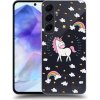 Pouzdro a kryt na mobilní telefon Samsung Picasee silikonové Samsung Galaxy A55 5G Unicorn star heaven čiré