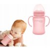 Dětská láhev a učící hrnek Everyday Baby hrneček sklo odolný rose pink 150 ml