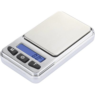 Kapesní váha Basetech SJS-60008, max. váživost 200 g, rozlišení 0.01 g, na baterii, stříbrná | Zboží Auto