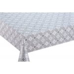 Ubrus PVC 3581139, metráž, 20 m x 140 cm, květinový kaleidoskop černo-bílý, IMPOL TRADE – Sleviste.cz
