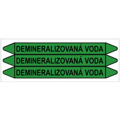 Značení potrubí, demineralizovaná voda,3 ks, 355 × 37 mm – Sleviste.cz