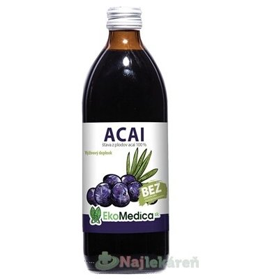 EkoMedica SK Acai 100 % šťáva z plodů 500 ml – Hledejceny.cz