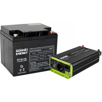 Kosun / Goowei Energy Záložní zdroj pro oběhové čerpadlo – set (Kosun 300W RSC300P-112 + Goowei Energy 45Ah OTL45-12) – Hledejceny.cz