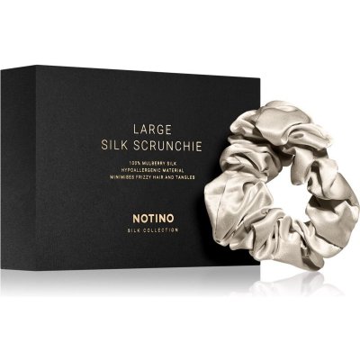 Notino Silk Collection Large scrunchie hedvábná gumička do vlasů Cream 1 ks – Zboží Dáma