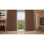 Orbytex Zatemňovací závěs hotový - žíhaný hnědý 04 Rozměry: Š/V 145x150 (1ks), Vršek závěsu: ŘASÍCÍ STUHA – Sleviste.cz