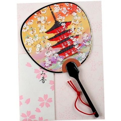 NipponCEC Parfémovaná japonská pohlednice Vějíř Červená pagoda – Hledejceny.cz