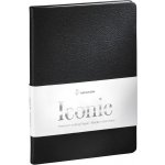 HM Iconic Zápisník A5 100 g kožený černý 96 listů – Zboží Živě
