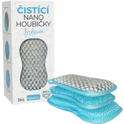 Nanolab Čistící nano houbičky tyrkysové 3 ks – HobbyKompas.cz