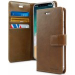 Mercury / kryt pro iPhone XS MAX - Mercury, Bluemoon Diary Brown – Zboží Mobilmania