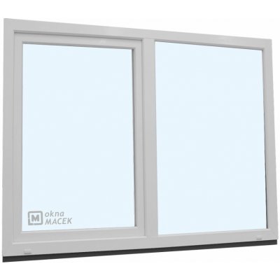 KNIPPING Plastové okno - 70 AD, 1800x1500 mm, FIX/OS, bílá