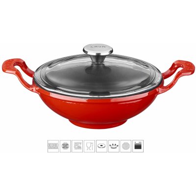 LAVA Metal Litinový wok červený 16 cm – Zbozi.Blesk.cz