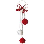 MEADOWLAND LTD Dekorace závěsná Rolnička červeno stříbrná 60 cm 1ks – Hledejceny.cz