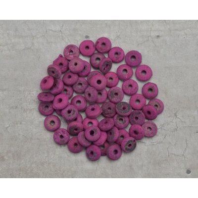 Korálky dřevěné placky Růžové, 10g – Zboží Mobilmania