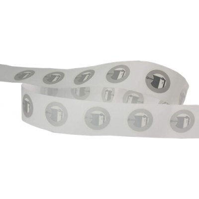 NFC Tag (NTAG215) 540 Bytů, průsvitná samolepka 13.56 MHz, průměr 2,5 cm – Zboží Živě