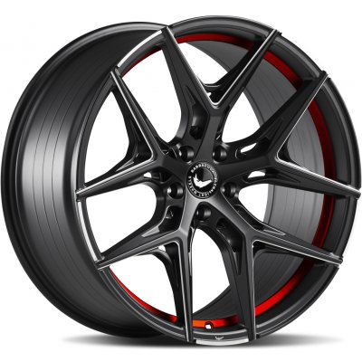 Barracuda RAZZER 9,5x21 5x114,3 ET38 red puresports matt black machined – Hledejceny.cz