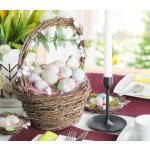 Velikonoční dekorace EASTER 05 košík, hnědá / pudrově růžová – Hledejceny.cz