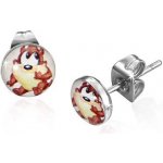 Šperky eshop puzetové náušnice z oceli Tasmánský čert S49.02 – Sleviste.cz