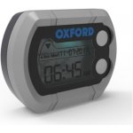 Digitální hodinky a teploměr Oxford OF219 Micro Clock na motocykl voděodolné - stříbrná M007-05 M007-05 M007-05 – Zboží Mobilmania