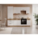 ADRK Kuchyňská sestava VIKA 240 cm WS-LO bílá lesk/dub lancelot – Zboží Dáma