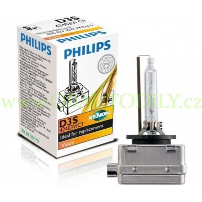 XENONOVÁ VÝBOJKA D3S PHILIPS 42V 35W PK32d-5 XENON VISION - 1 ks 42403VIC1 – Hledejceny.cz