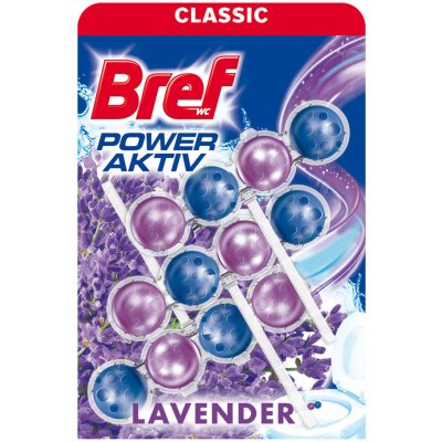 Bref Power Aktiv 4 Formula WC blok Lavender 3 x 50 g – Zboží Mobilmania