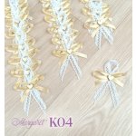 Krajkové svatební vývazky K04 (Light Gold) – Sleviste.cz
