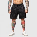 Iron Aesthetics teplákové kraťasy College washed black – Sleviste.cz