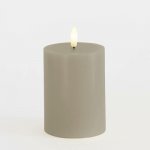SIRIUS Vosková LED svíčka Sille světlá šedá 7,5 x 10 cm – Hledejceny.cz