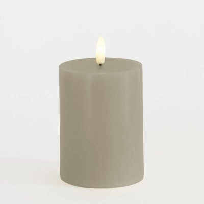 SIRIUS Vosková LED svíčka Sille světlá šedá 7,5 x 10 cm – Hledejceny.cz