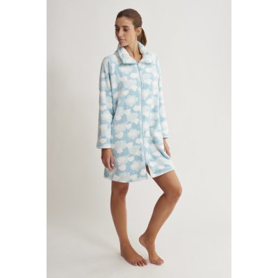 Dámský župan dlouhý Promise 584 obláček modrý – Zboží Mobilmania