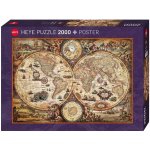 Heye Zigic Stará mapa světa 2000 dílků – Zboží Dáma