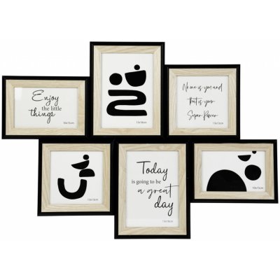 Fotorámečky na více fotografií, 61 × 44 cm, multi, černý BB65130382 – Hledejceny.cz