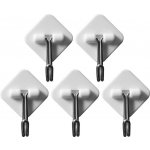 Vorel Háčky nástěnné samolepící 5ks koso, kov. nosn. 0,4kg, TO-74753 – Zboží Dáma