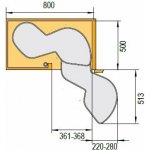 KES LeMans II sada polic Arena Classic bílá/chrom - 400 mm, 800 mm, Levý – Zboží Dáma