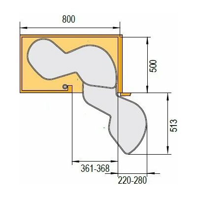 KES LeMans II sada polic Arena Classic bílá/chrom - 400 mm, 800 mm, Levý – Zboží Dáma