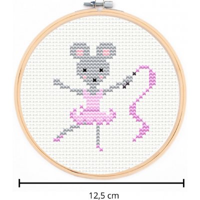 kpomalovani.cz Sada na křížkové vyšívání MYŠKA BALETKA – Hledejceny.cz