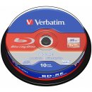 Médium pro vypalování Verbatim BD-RE 25GB 2x, spindle 10ks (43694)