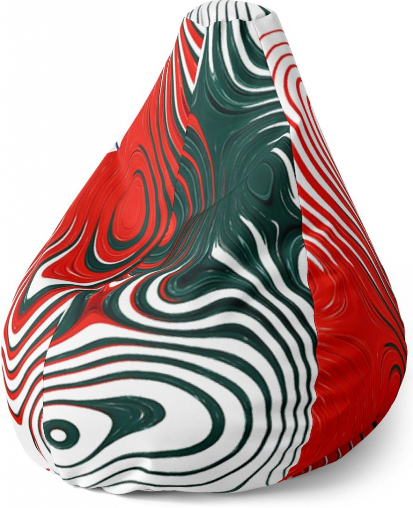 Sablio sedací vak Pear dvoubarevná abstrakce 140 x 100 x 25 cm