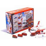 KIK Elektronické Nákladní Letadlo s autíčky a příslušenstvím Hasiči – Zboží Dáma
