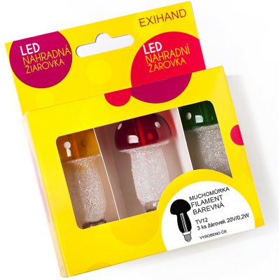 Exihand Náhradní barevné žárovky ŠIŠKA FILAMENT blistr 3 ks – Hledejceny.cz