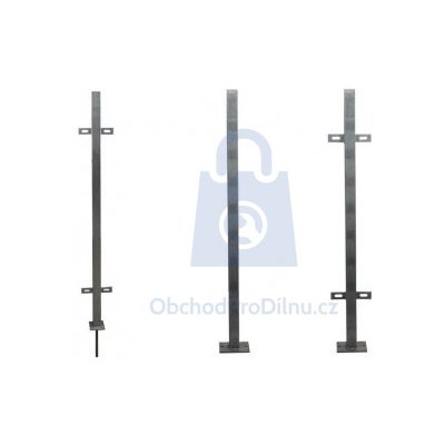 Sloupek plotový z jacklu, s deskou kotevní/roxorem, žárový zinek (TZN) 50x100/1000 mm, s deskou, balení 1 ks – Zbozi.Blesk.cz