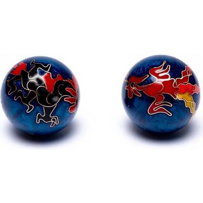 Authentic Čínské meditační koule Baoding Balls Dragon & Fénix tmavo modré 3,5 cm – Zboží Dáma
