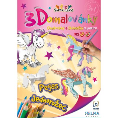 3D omalovánky Jednorožec Pegas A4jednorozec 142745 – Zboží Dáma