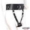 SM, BDSM, fetiš LateToBed BDSM Line Adjustable Female Chastity Belt Black