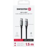 Swissten 71528203 USB-C / USB-C, 1,5m, černý – Zboží Živě